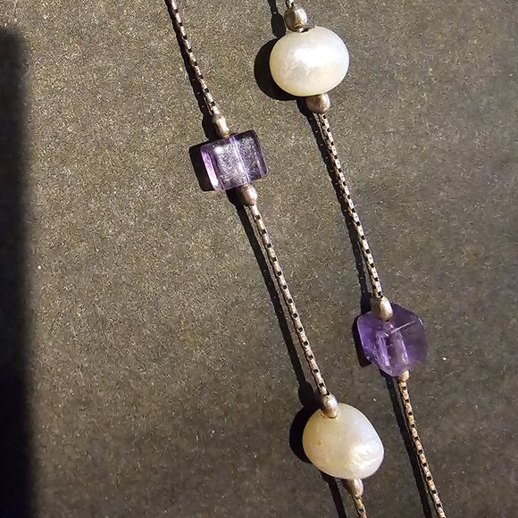 Angi Olami Roman Glass/Semi-Precious/Sterling Silver Necklace and Earring Set - Picture 6 of 8